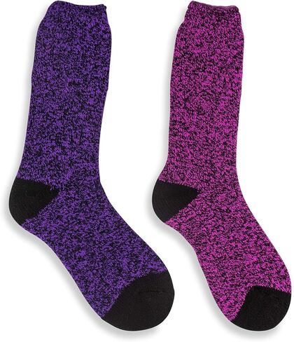 4 أزواج من الجوارب الحرارية الثقيلة للسيدات من Hot Feet - طاقم سميك معزول للطقس الشتوي البارد؛ مقاس الحذاء 4-10.5 in Kuwait