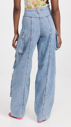 AFRM Women's Denim Cargo Pants in Kuwait