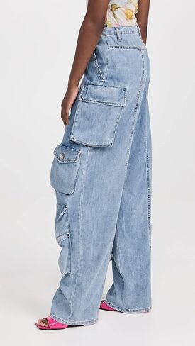 AFRM Women's Denim Cargo Pants in Kuwait
