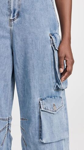 AFRM Women's Denim Cargo Pants in Kuwait