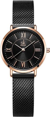 SHENGKE Simple Watches Analog Mesh Watches for Women Stainless Steel Band reloj de Mujer Gift for Anniversary in Kuwait