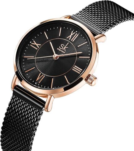 SHENGKE Simple Watches Analog Mesh Watches for Women Stainless Steel Band reloj de Mujer Gift for Anniversary in Kuwait