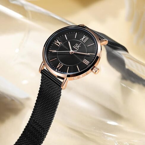 SHENGKE Simple Watches Analog Mesh Watches for Women Stainless Steel Band reloj de Mujer Gift for Anniversary in Kuwait