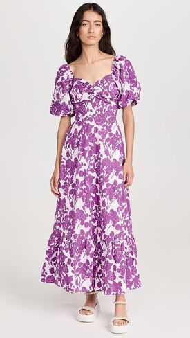 فستان طويل بطبعة زهور للنساء من English Factory in Kuwait