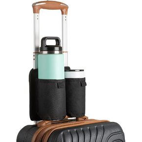 Travel Gifts Carry On Luggage Accessories Coffee Cup Holder for Suitcase - Cool Traveler Airport Plane Must Haves Essentials for Woman, Man, Frequent Flyer with Kids in Saudi Arabia