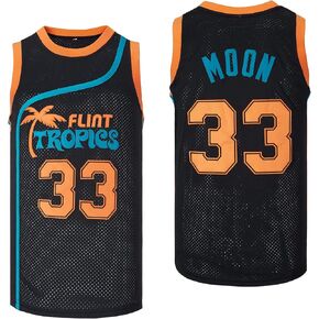 kekambas Men's #33 Moon Flint Tropics Movie Basketball Jersey Stitched in Kuwait