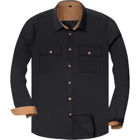 Alimens & Gentle Men's Long Sleeve Regular Fit Casual Button Down Shirt in Kuwait