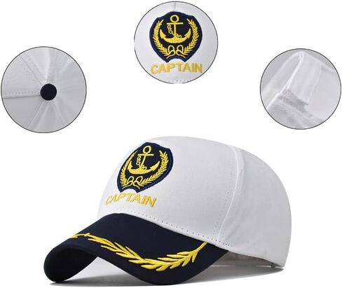 GUDVES الكابتن قبعة قبعات البيسبول البحرية البحرية بحار البحرية القبعات، قابل للتعديل الكابتن القوارب قبعات البيسبول in Kuwait