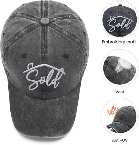 LOKIDVE Home Girl Baseball Cap Washed Cotton Distressed Realtor Hat for Real Estate Agent in Kuwait