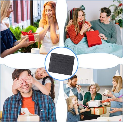 simarro RFID محفظة حامل بطاقات الائتمان، جلد البولي يوريثان فائق النحافة حامل بطاقات البنك، حقيبة بطاقات محمولة مبتكرة، حافظة بطاقات الائتمان البسيطة، حامل بطاقات الهوية للرجال والنساء (بني) in Saudi Arabia