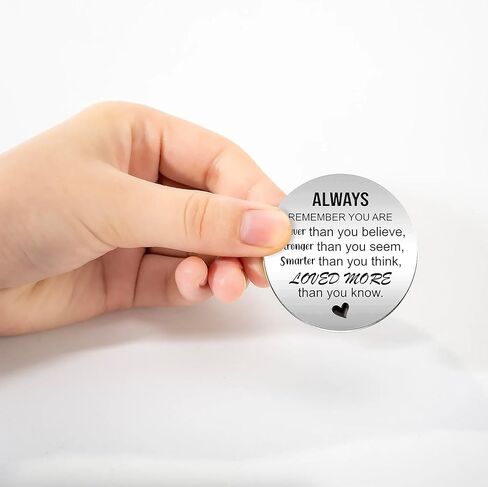 RYOTKIK Always Remember You are Braver Inspirational Pocket Hug Stainless Steel Double Sided Token Gift, Long Distance Relationship Keepsake, Gift for Friends, Daughter, Son and Loved Ones in Kuwait