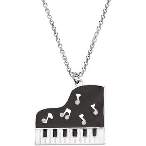 SEIRAA Piano Keyboard Necklace Music Jewelry for Women Girls Piano Gifts Music Lovers Jewelry
