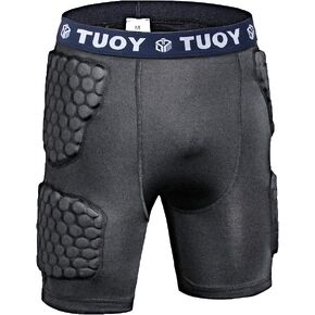 Men's Padded Football Girdle Compression 5-Pads Integrated Football Pads with Hip Tail Thigh Protector for Football Baseball
