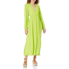 The Drop Women's Shelly Deep V-Neck Long-Sleeve Maxi Dress