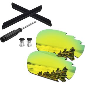 SmartVLT Men's Replacement Lenses&Earsocks&T20&Bolt for Oakley Jawbone Vented/Racing Jacket Vented Sunglass - More Options