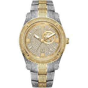 JBW Luxury Men's Jet Setter GMT J6370 1.00 ctw Diamond Wrist Watch with Stainless Steel Bracelet in Saudi Arabia