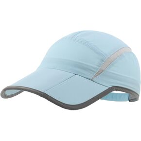 Connectyle Foldable Mesh Sports Cap with Reflective Stripe Breathable Sun Runner Cap