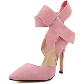 fereshte Women's Bowknot Pumps D'Orsay Pointy Toe Stiletto High Heel Dress Shoes