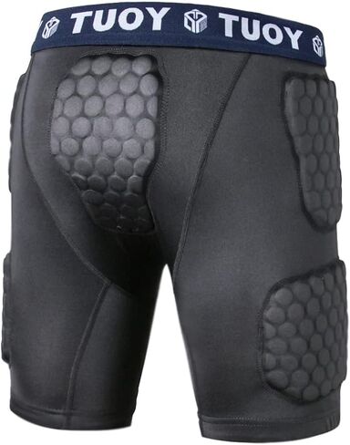 Men's Padded Football Girdle Compression 5-Pads Integrated Football Pads with Hip Tail Thigh Protector for Football Baseball in Saudi Arabia