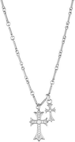 Andtry Gold/Silver Cross Necklacefor Women Men, Cross with Cubic Zirconia Necklaces Jewelry, Birthday Christmas Gifts in Kuwait