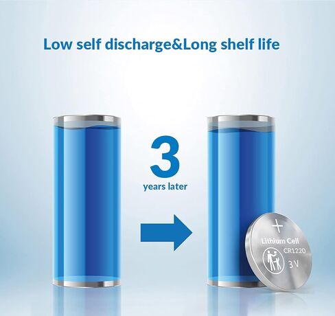 EUKEPUI CR1220 3V بطارية ليثيوم على شكل عملة معدنية - 12 قطعة in Kuwait