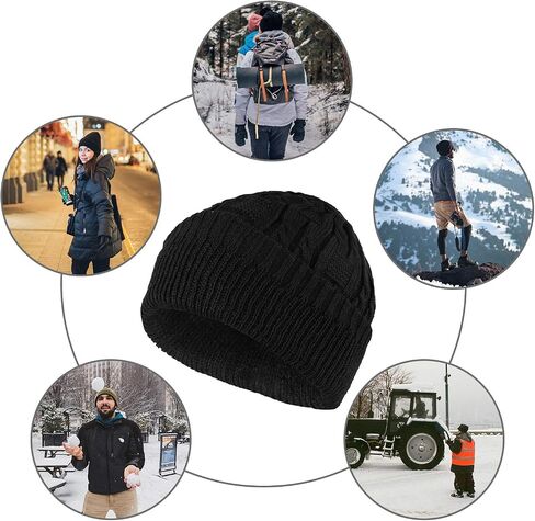 Surblue Unisex Trendy Beanie Warm Oversized Chunky Cable Knit Slouchy Woolen Hat in Saudi Arabia