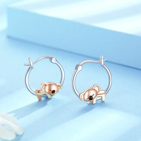 925 Sterling Silver Small Hoop Earrings for Sensitive Ears Cute Animal Jewelry Gifts for Women Daughter in Kuwait