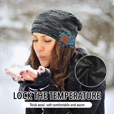 قبعة شتوية دافئة من COTOP للنساء، قبعة موسيقى بلوتوث للنساء والفتيات هدية قبعة صغيرة دافئة للجري والمشي لمسافات طويلة in Kuwait