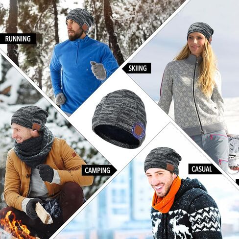 قبعة شتوية دافئة من COTOP للنساء، قبعة موسيقى بلوتوث للنساء والفتيات هدية قبعة صغيرة دافئة للجري والمشي لمسافات طويلة in Kuwait
