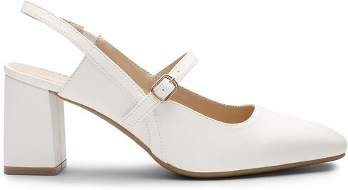 DREAM PAIRS Women's Closed Toe Chunky High Heels Mary Jane Block Square Toe Slingback Strappy Dress Work Pumps Shoes in Kuwait