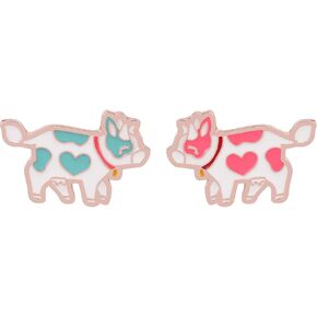 Cartoon Animal Enamel Pin Set - 2Pcs Cute Duck/Cow/Rabbit/Cat Brooch Metal Badge, Couple/Best Friend Pin Gift, Decoration Pins for Backpack Clothes Hat