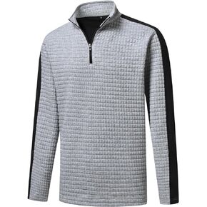 DEOLAX Quarter Zip Pullover Men Dry Fit 1/4 Zip Golf Pullover UPF50+ Moisture Wicking Mock Neck Mens Pullover Sweatshirts