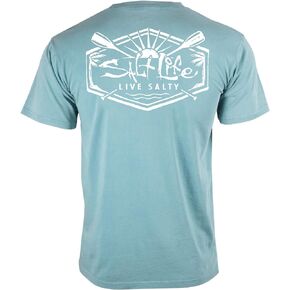 Salt Life Men's Sunrise Paddle Short Sleeve Salt Washed Comfort Fit Tee Shirt