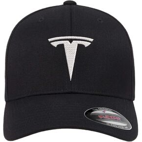 Tesla Motors Flex Fit Hat Baseball Cap Embroidered Flat Curved Brim