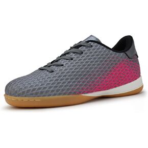 Hawkwell Unisex-Child Athletic Lace Up Boys Girls Indoor Trainer Soccer Shoe (Toddler/Little Kid/Big Kid)