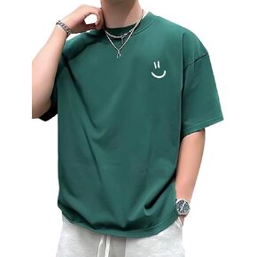 Cozyease Men's Slogan Letter Graphic Print Tee Tops Casual Round Neck Short Sleeve Summer T Shirts in Kuwait