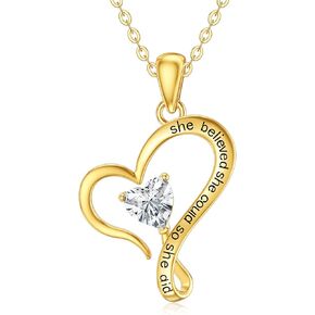 WSX 14k Graduation Necklace for Women Crown/Compass/Music/Gymnast jewelry Gifts for Her Valentine Christmas