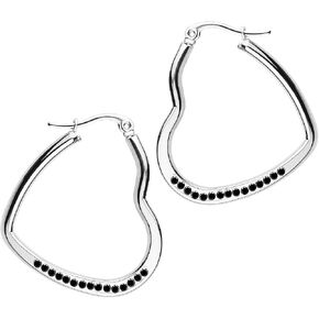 555Jewelry Womens Heart Shape Love Stainless Steel Large Statement Hoop Earrings in Saudi Arabia
