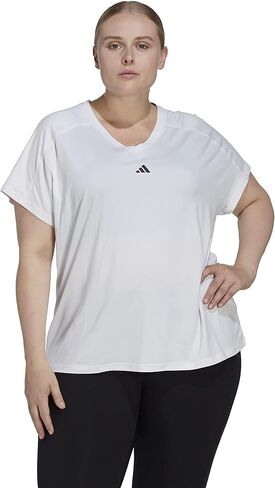Adidas Womens Aeroready Train Essentials Minimal Branding V-Neck T-Shirt in Kuwait