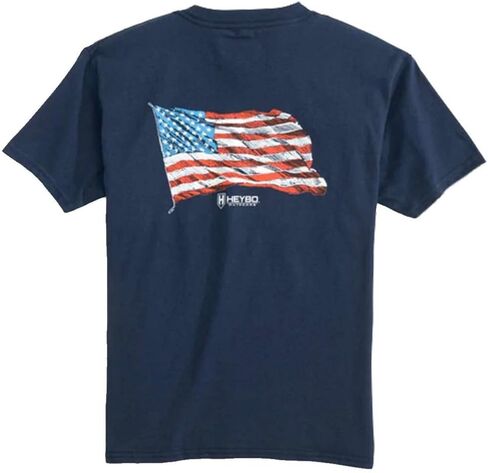 تي شيرت Heybo USA Flag SS، تي شيرت العلم الأمريكي للاستخدام الخارجي in Kuwait