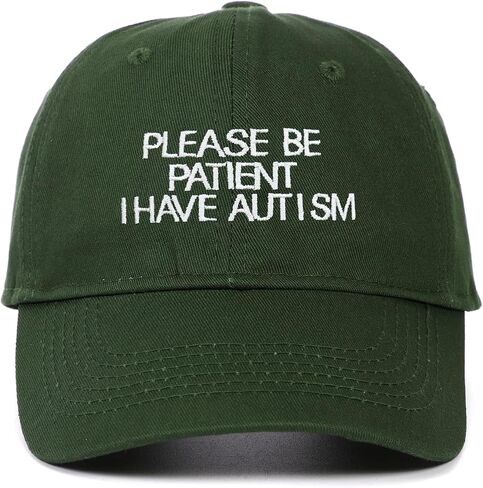 YUNXIBASECAP Cotton Unisex Please Be Patient I Have Autism Baseball Cap，Adjustable Dad Hat in Kuwait