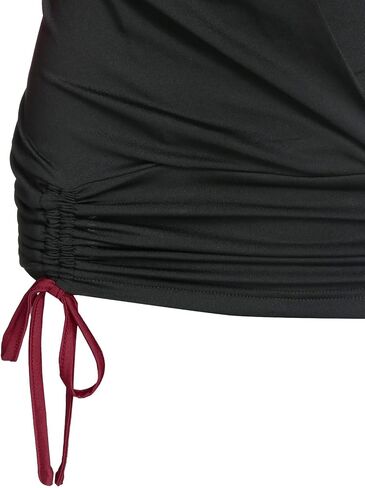 DRESSFO قمصان نسائية طويلة الأكمام بقلنسوة منقوشة سترات بقلنسوة بلوزة تونيك سترة خفيفة الوزن مكشكشة in Kuwait