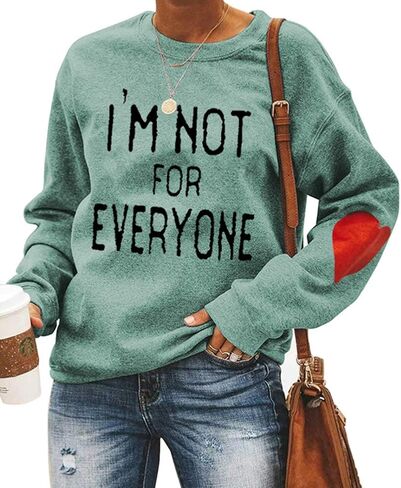 LLuao Women's I'm Not for Everyone Sweatshirt Sarcastic Gift Graphic Coazy Workout Pullover Tops in Saudi Arabia