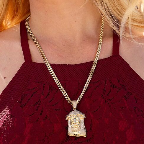 LIFETIME JEWELRY Face of Christ Pendant Necklace for Women & Men 24k Gold Plated in Saudi Arabia