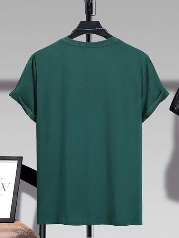 Cozyease Men's Slogan Letter Graphic Print Tee Tops Casual Round Neck Short Sleeve Summer T Shirts in Kuwait