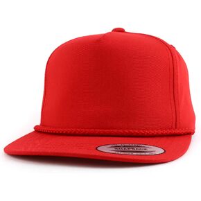 Trendy Apparel Shop Classic 5 Panel Golf Cap Flatbill Snapback Hat