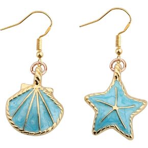 WSNANG Sea Starfish Necklace/Earring Summer Jewelry Ocean Beach Themed Gifts for Women Girl Beach Lovers Gift