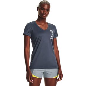 تي شيرت نسائي بأكمام قصيرة برسومات Tech Solid من Under Armour in Kuwait