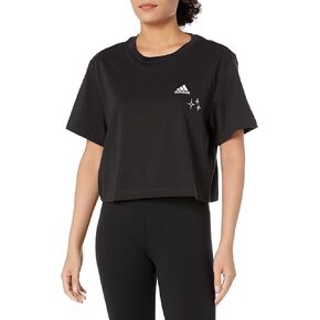 adidas Women's Varsity Scribble Embroidery Crop Top in Saudi Arabia