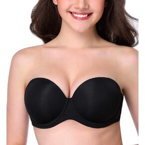 HANSCA Women Strapless Bra Convertible Multiway Full Cup Anti-Slip Lift Underwire Bra Plus Size
